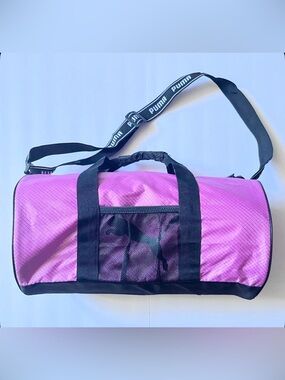 Puma Purple Mesh Duffle Bag with Black Straps